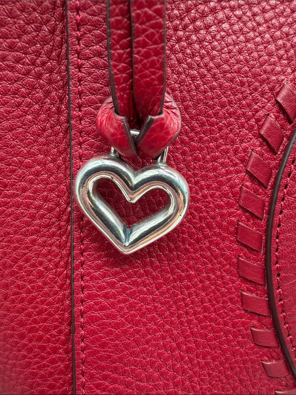Retired Brighton Ferrara Medallion Adeline Red Shoulder Bag - Picture 12 of 16
